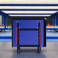Vente Directe Usine Table de Tennis de Table Professionnelle Pliante d'Intérieur 18mm MDF avec Roues pour Divertissement et Exercice
