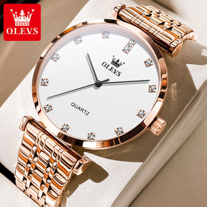 Montre pour homme de marque haut de gamme 5596, élégante et simple, étanche, en acier inoxydable, avec diamants, mouvement à quartz, montre originale - Product Image 2