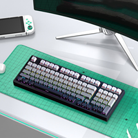 Clavier de jeu mécanique filaire programmable inclinable RVB rétroéclairé USB Type Hot-Swap 98 touches dégradé multicolore