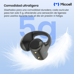 Auriculares <span class=keywords><strong>Bluetooth</strong></span> 6.0 Miccell <span class=keywords><strong>con</strong></span> Reducción de Ruido en Llamadas, Diseño Ligero y Tipo Clip para la Oreja - Product Image 4