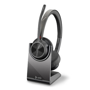 Auriculares Inalámbricos Originales <span class=keywords><strong>Plantronics</strong></span> Poly <span class=keywords><strong>Voyager</strong></span> 4320 UC USB-A, Auriculares con Sonido Estéreo y Base de Carga - Product Image 1