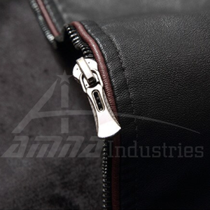 Chaqueta de cuero a la moda para hombre, Color negro, informal - Product Image 4