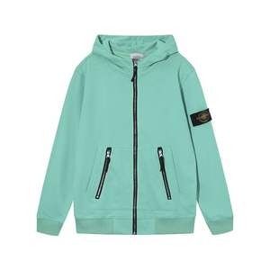 Spring and Autumn new style pure color compass sleeve logo trendy jacket metal zipper decoration STONE <b>sweater</b> - Product Image 4
