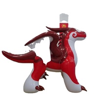 Ballon gonflable publicitaire extérieur personnalisé en PVC LED étanche avec impression numérique, en forme de Pterosaure debout, pour décoration de fête