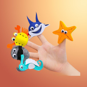 Jouet de doigt de bricolage fait à la main pour enfants avec puzzle de dessin animé en tissu et en nylon pour 5 à 7 ans - Product Image 2