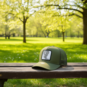 Cappello Trucker con Ricamo Elefante, 6 Pannelli in Rete, Regolabile, Unisex, per Adulti, Casual, Primavera-Estate - Product Image 2