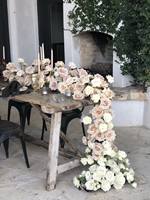 Arrangement floral artificiel réaliste en tissu LANJO, cascade de fleurs pour table, décorations pour mariage, Saint-Valentin, Nouvel An, événements