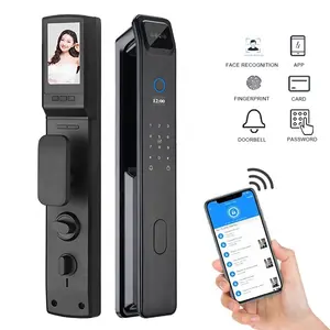 Home Security 3D Face Recognition App Wifi Cerraduras Inteligentes Smart Digital Electronic Fingerprint Door Lock with Camera