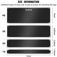 Panneau vierge solide personnalisé en gros 1U 2U 3U 4U pour rack de serveur 19 pouces en acier laminé à froid thermolaqué