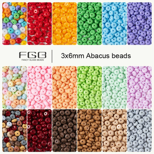 <span class=keywords><strong>Perles</strong></span> <span class=keywords><strong>de</strong></span> verre fantaisie FGB <span class=keywords><strong>de</strong></span> forme abaque, <span class=keywords><strong>de</strong></span> 3x6 mm, arc-en-ciel, couleur unie, rondelle, <span class=keywords><strong>pour</strong></span> la fabrication <span class=keywords><strong>de</strong></span> <span class=keywords><strong>bijoux</strong></span>, bracelets et colliers - Product Image 1