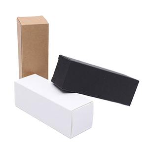 Máscara de lápiz labial botella de aceite esencial cuentagotas caja de embalaje cosmético conjunto caja de papel blanco y negro papel Kraft fijo - Product Image 3