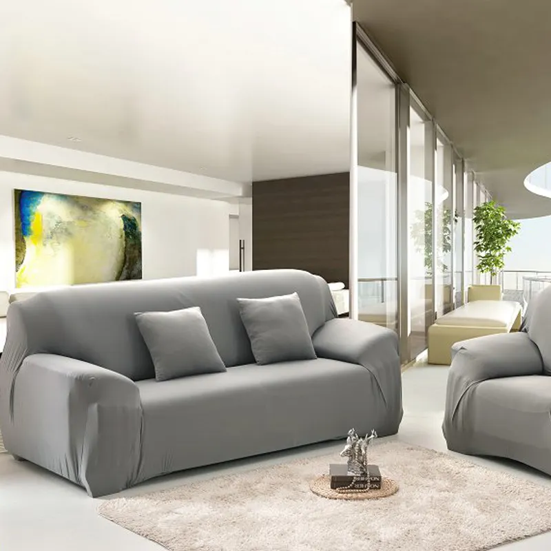 Spandex Sofa bezug einfarbige Anti-Rutsch-Sofa bezug Stretch-Sofa bezug mit Armlehne