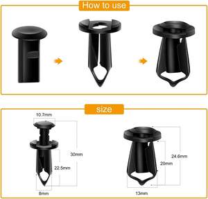 35 Uds motor debajo de la cubierta Splash Shield cuerpo pernos tornillos parachoques guardabarros forro empuje retenedor sujetador extruido U-tuercas remache Clips - Product Image 3