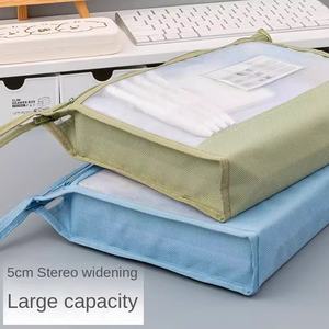 Bolsa de Archivo A5 de Cuero y Malla PP con Logotipo Personalizado, con Cierre Transparente para Guardar Documentos y Exámenes, Wen Youxing YB-002 - Product Image 2