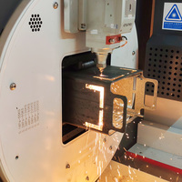 Machine de découpe laser à fibre numérique CNC entièrement fermée GJ-T6024, haute précision, automatique, pour tubes métalliques, haute productivité PLT