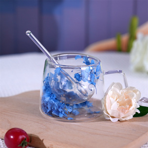 Tazas <span class=keywords><strong>de</strong></span> Vidrio <span class=keywords><strong>de</strong></span> Doble Pared <span class=keywords><strong>de</strong></span> 200 ml con Flor Seca, Nuevo <span class=keywords><strong>Diseño</strong></span> para Regalo <span class=keywords><strong>de</strong></span> Navidad - Product Image 2