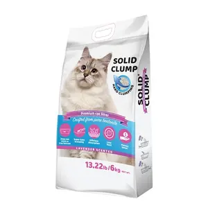 종류 애완 동물 신제품 제올라이트 솔리드 클램핑 중국 벤토나이트 고양이 모래