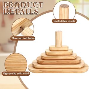 Ensemble de moules en céramique et bois pour la fabrication de bols et d'assiettes, outils de poterie, kit de bricolage artisanal en bois naturel - Product Image 4