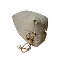 Ensemble de prière de voyage mini kaki haut de gamme en tissu parachute imperméable, robe mukena musulmane avec pochette compacte, prix de gros
