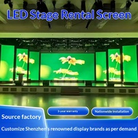 Layar LED Sewa Dalam Ruangan P2.604 P2.976 P3.91 Video Wall Panggung 16bit Grayscale Die Cast Aluminium Layar Pameran Acara