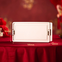 Nouvelle boîte en fer blanc rectangulaire de qualité alimentaire 2026 avec couvercle à charnière, écologique, pour le stockage de chocolat, pain, biscuits, snacks, thé, avec logo personnalisé