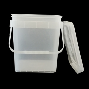 100% Mới PP Thực Phẩm Cấp Rõ Ràng Thùng Vuông Nhựa Trong Suốt Xô Cho Cookies Kẹo Với Nắp Xử Lý - Product Image 2