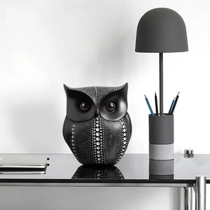 Ornamento nordico creativo in resina <span class=keywords><strong>gufo</strong></span> con motivo scultura morbida decorazione per la casa soggiorno TV ingresso Desktop applicazione cani - Product Image 5