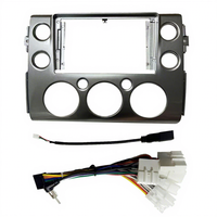 Pour Toyota FJ Cruiser 2007-2014 – Kit d'intégration autoradio Android 9 pouces avec cadre en plastique argent/noir