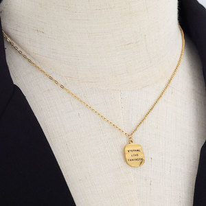 Custom 316L Stainless Steel 14k 18k Gold Plated Fashion Jewelry Pendant Necklace for Women wholesale - Product Image 2