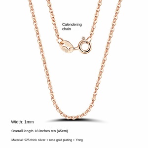 Maßgefertigte Platin 14k 18k Vergoldete Massiv 925 Sterling Silber 1,1mm Kastenkette Halskette Kabelkette für Männer Frauen - Product Image 3