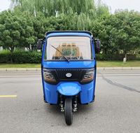 Tuk-tuk électrique à toit fermé, tricycle à 3 roues pour passagers, sièges confortables, abri imperméable pour le transport de passagers dans les zones touristiques