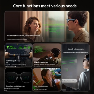 Lunettes AR Intelligentes avec IA, Contrôle Tactile et Boutons, Guide d'Ondes Lumineuses Pleine Couleur, Traduction <span class=keywords><strong>en</strong></span> Temps Réel, Navigation HUD et Commande Vocale - Product Image 2