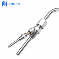 Probe Termokopel Tipe K Industri M8 Berulir Suhu Tinggi 600C Baja Tahan Karat Berinsulasi Fiberglass Digital ODM