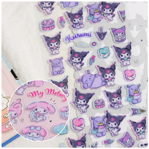 For Series 3D Felt Fabric Cartoon Pattern Kuromi Handmade <strong>Stickers</strong> for Phone and Computer Decoration - Product Image 4