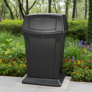 Bidone per Rifiuti Ranger 132,5 L Nero Design Moderno per Uso Esterno - Product Image 3