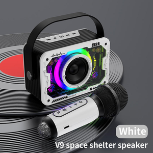 Mini-enceinte Bluetooth V9 Fashion Transparent Robot Series avec éclairage RGB, petit canon en acier, subwoofer coloré, article cadeau - Product Image 6