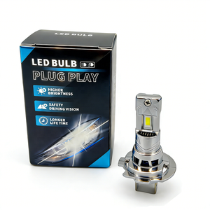 หลอดไฟ LED แท้ 1 ชิ้น สำหรับระบบไฟส่องสว่างรถยนต์ ความสว่าง 5000lm ไฟหน้า H7 H4 ไฟ LED สำหรับมอเตอร์ไซค์  ไฟหน้ารถยนต์ ได้รับมาตรฐาน Emark - Product Image 1