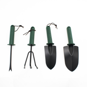 Set di 4 Attrezzi da Giardinaggio Verdi, Mini Kit per Piante e Fiori, Kit di Strumenti per <span class=keywords><strong>Bonsai</strong></span> con Pala, Forcone e <span class=keywords><strong>Rastrello</strong></span> con Manico in PP - Product Image 2