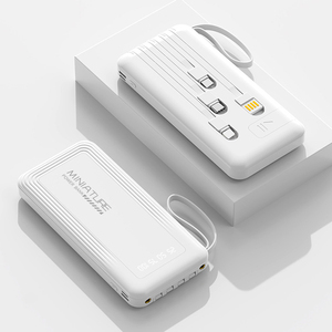 Batterie externe <span class=keywords><strong>portable</strong></span> pour téléphone <span class=keywords><strong>portable</strong></span> <span class=keywords><strong>avec</strong></span> câbles intégrés, chargeur <span class=keywords><strong>portable</strong></span> pour téléphones mobiles, Powerbank 22,5W 10000mAh - Product Image 1