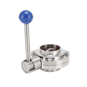 Vanne papillon D61X en acier inoxydable de qualité industrielle, soudée par bout à bout, à commande manuelle par tige de tirage, pour applications de régulation de débit d'eau en gros - Product Image 5