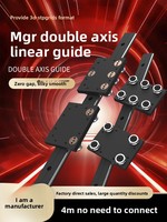 Guide linéaire externe à double axe MGR20S/MGR25S/MGR35S/MGR50, bloc coulissant en acier pour roulement, tiroir de vitrine, axe optique