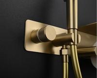Salle de bain or brossé laiton chaud et froid toilette autonettoyante Shattaf Bidet Spray Set douche musulmane à main avec porte-papier
