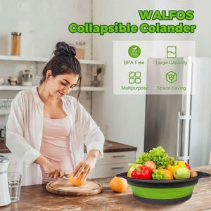 Plastic Collapsible Vegetable Fruit Washing Strainer Set of 3 Silicone Folding Collapsible <b>Sink</b> Filter Drain Basket <b>for</b> Kitchen - Product Image 4