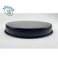 Plaque de cuisson en acier personnalisée de 12 pouces Plat profond circulaire Épaissir Moule à pizza Four de cuisine Moule à pizza en acier au carbone antiadhésif