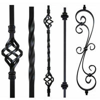Broches de défilement en fer creux noir populaire en fer forgé en gros