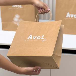 Custom Eco-Friendly Folding Kraft Shopping Bags with Logo, Printed for Retail, Party & Boutique Use with Rope Handles - Product Image 4