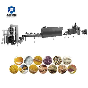 Golden Rice Nutrition Rice Twin Screw Extruder 1000 Kg/h Artificial rice making machine production line