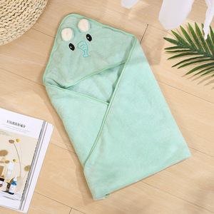 <span class=keywords><strong>Serviette</strong></span> <span class=keywords><strong>de</strong></span> <span class=keywords><strong>bain</strong></span> pour bébé à capuche en polaire corail <span class=keywords><strong>de</strong></span> qualité supérieure, super absorbante, motif animal - Product Image 4