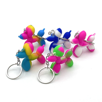 Porte-clés pendentif en forme de chien 3D mignon, très vendu, en caoutchouc et plastique, écologique, durable, pour sacs et voitures