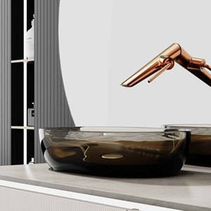Robinet de lavabo mural encastré en laiton moderne de luxe <span class=keywords><strong>avec</strong></span> cartouche céramique, <span class=keywords><strong>mitigeur</strong></span> chaud/froid à poignée unique pour salle de bain - Product Image 4